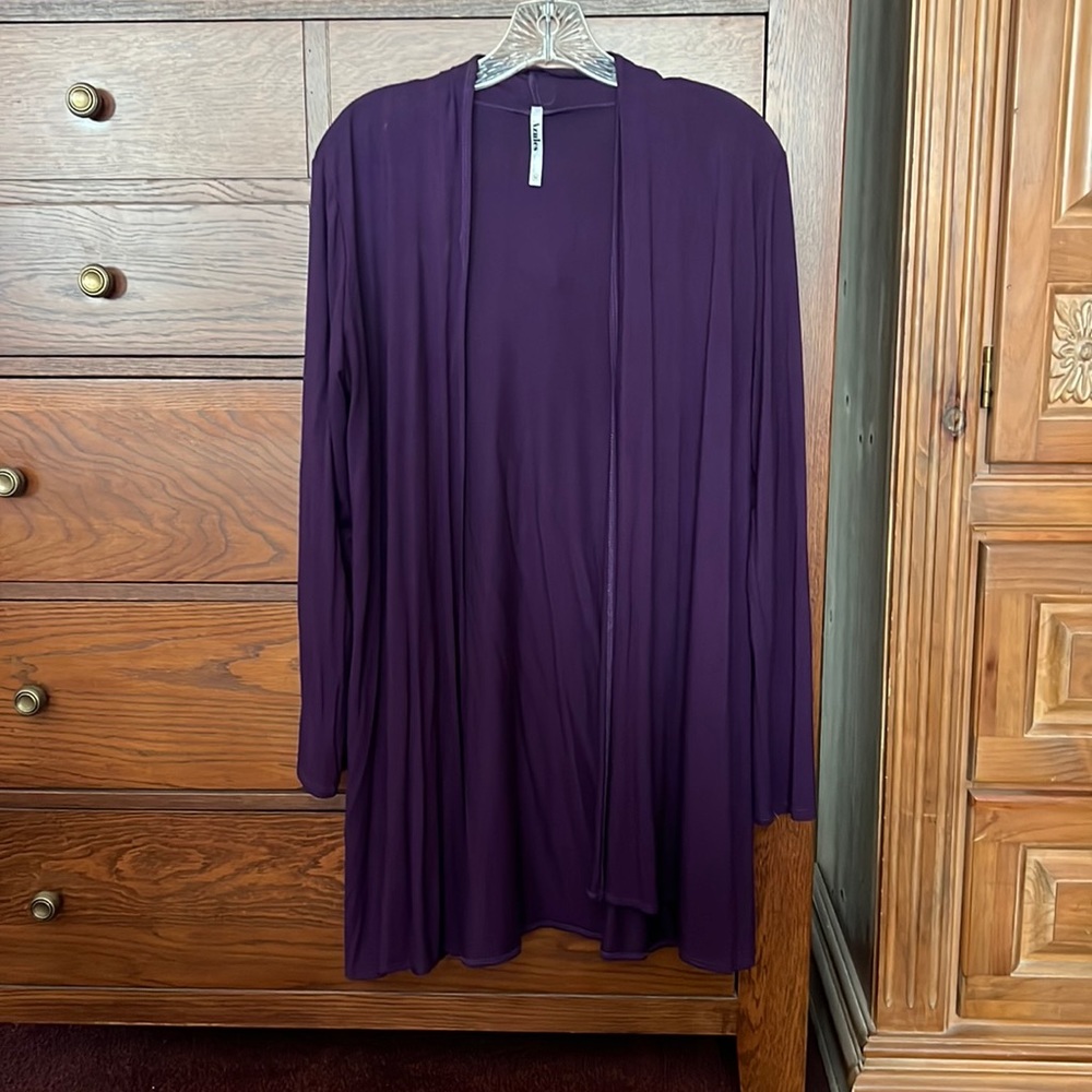 Purple cardigan